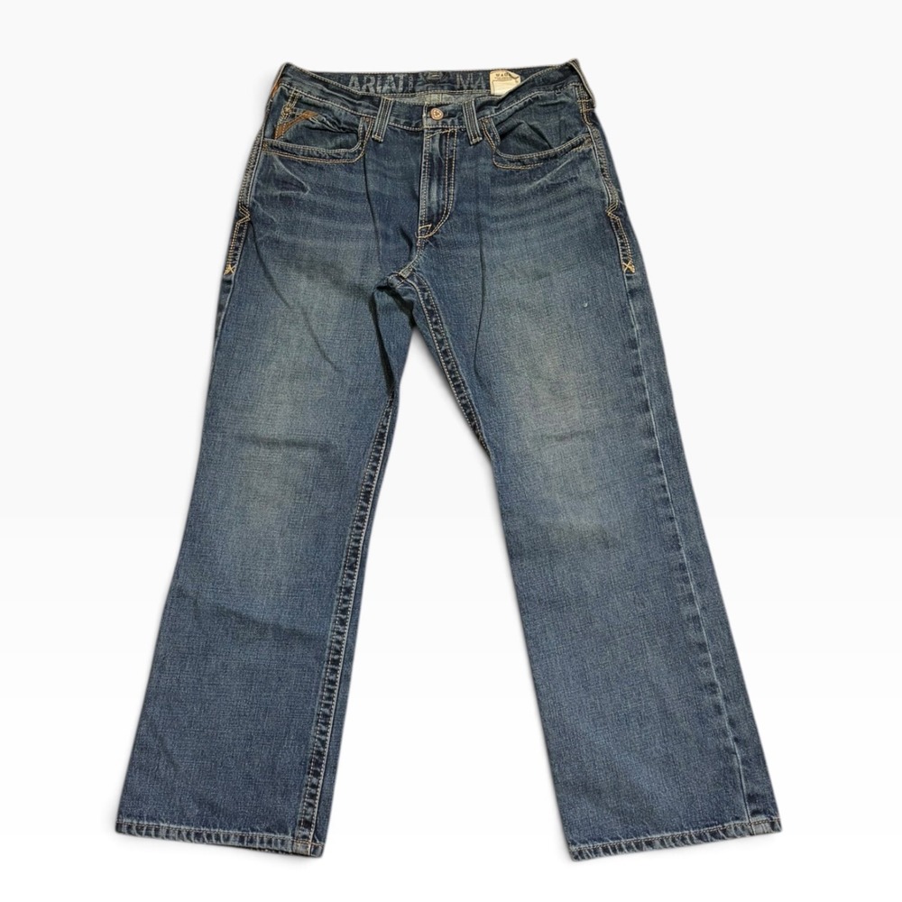 Ariat M4 Low Rise Boot Cut Jeans Mens 32x30 Medium Wash Denim 100% Cotton